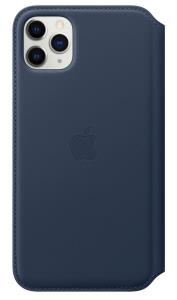 iPhone 11 Pro Max Leather Folio Deep - Sea Blue