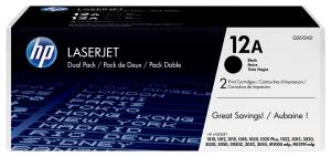 Toner Cartridge - No 12A - 2k Pages - Black - Dual Pack