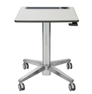 LearnFit Sit-Stand Student Desk (white/silver)                                                      