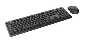 Wireless Keyboard Tkm-350 - USB - Black - Qwerty Uk With Mouse Set