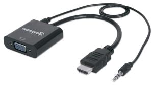 HDMI To VGA Converter HDMI Male To VGA Fem W/Audio Blister