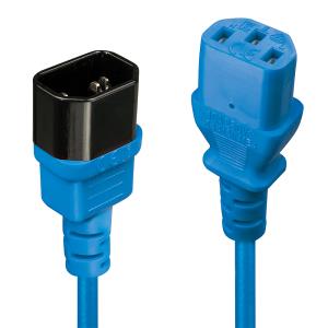 Extension Cable - Iec C14 To Iec C13 - 1m - Blue