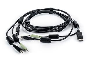 Cable 1-DisplayPort/1-USB/1-audio 6ft (sc840d)